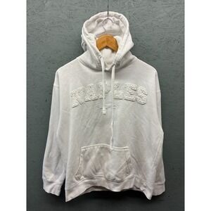Ocean Drive‎ Lightweight Knit Hoodie Sweatshirt Women's M White Drawstring